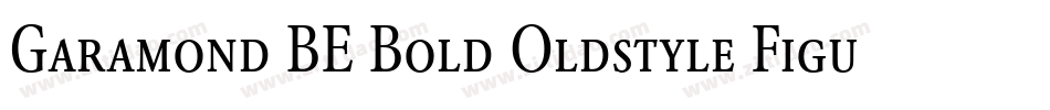 Garamond BE Bold Oldstyle Figures字体转换